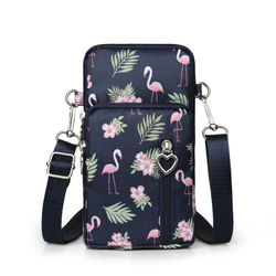 Kompakt Multi-Wear Mini telefontaske Multifunktionelt telefoncover Crane pattern