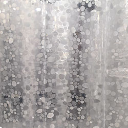 PVC dusjforheng med polkaprikket design S