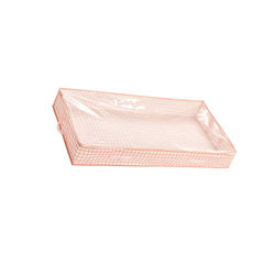 Oppbevaringspose under sengen, klesoppbevaring med lokk Pink