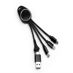 LED 5-in-1-avainnippu datakaapelilla Black