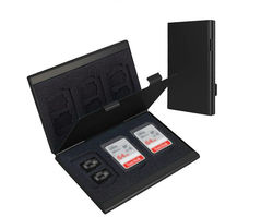 Premium-alumiininen muistikorttikotelo Black