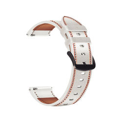 Læderurrem til HUAWEI GT3 White 20 mm