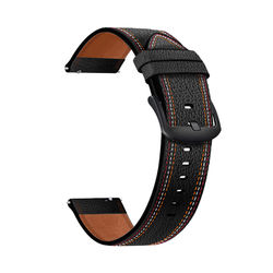 Læderurrem til HUAWEI GT3 Black 22 mm