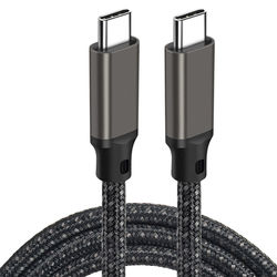 2M USB-C til USB-C hurtigladekabel – svart Titanium 2 m