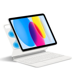 Beskyttende etui til iPad med Bluetooth-tastatur White iPad 10 10.9