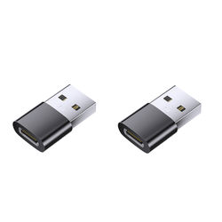 2:n pakkaus C-tyypin USB-sovittimia (minimalistinen muotoilu)
