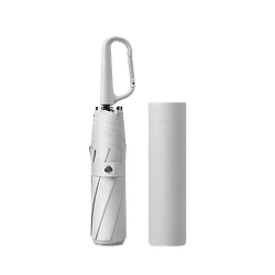 Automatisk paraply med ringklemme - Sammenleggbar reiseparaply Grey