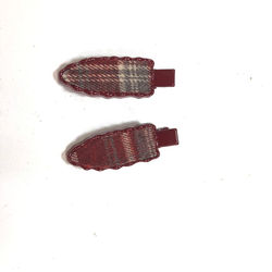 Vintage Rutig Hårklämma Red