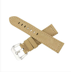 Klockarmband i äkta läder för Panerai Khaki 22 mm