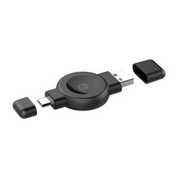 In-line Choetech T606-F trådløs oplader til smartwatch (sort)