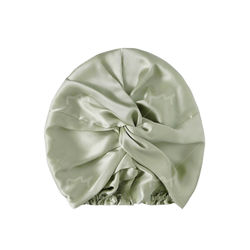 100% Mulberry Silke Sovehue til Kvinder, Dobbelt Lag Silke Sovehue LightGreen