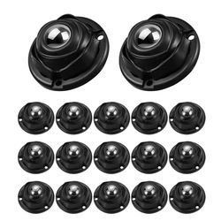 20 stk. Selvklæbende Hjul, Kraftige Drejelige Hjul til Møbler Black