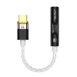 BA23 USB-C til 3,5 mm lydkontakt-adapter med innebygd DAC Black