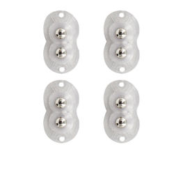 16 stk selvklæbende møbelhjul med kuglelejer - støjsvag og nem bevægelse Transparent