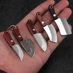 Damaskikuvioinen avaimenperäveitsi - Minihakkuveitsi (neliöpää) DG-75-2