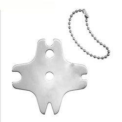 Skrape i rustfritt stål til stekeplate, rund (blank, på lager)