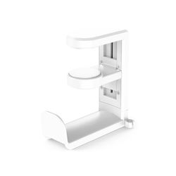 Skrivebordsklemme Hovedtelefonholder 360° Roterende Headsetholder White