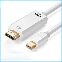 Mini DisplayPort (Mini DP) - HDMI -sovitinkaapeli 4Kx2K valkoinen - 1,8 m - Korkealaatuinen videon ja äänen siirto