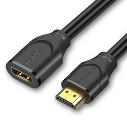 HDMI-jatkojohto 4K 60Hz - Tietokoneen näytön teräväpiirtojatkojohto, nopea 18 Gbps tiedonsiirto 1 m