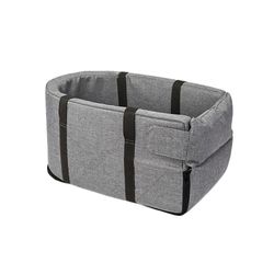 Bilsenter Konsoll Hundeseng - Avtakbar, Komfortabel og Sikker Hundebilsete for Små Hunder og Katter Grey