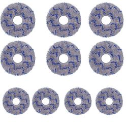 10 stk. udskiftningsmopper til robotstøvsuger, kompatibel med Ecovacs Deebot X1/T10/T20/T30pro og Dreame S10/S20/X10/X20/X30 Grey+Blue