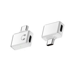 Lightning hun til Type-C han sidebøjet adapter til hovedtelefoner - HiFi lydkvalitet og opkaldsfunktion White