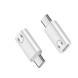 Lightning hun til USB-C han hovedtelefonadapter - Kompatibel med Samsung, Huawei, og mere