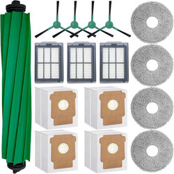 Erstatningssett for iRobot Roomba Plus 405/505 Combo robotstøvsuger - Hovedbørste, filtre, sidebørster, støvposer og mopper