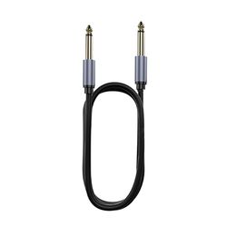 6.5 mm til 6.5 mm afskærmet lydkabel, dobbelt kanal - Ideel til mixer, guitar, keyboard og højttaler 5 m