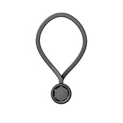 5-pak magnetiske silikone kabelbindere - 16,5 cm genanvendelige organisatorer til kabler Black