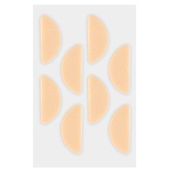 Hudfarvede D-formede Næsepuder i Skum, 10-pak - Skridsikre, Trykaflastende, Kompatibel med briller