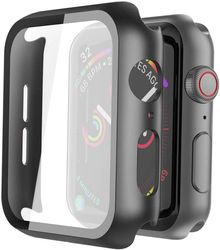 Skærmbeskytter Apple Watch 4/5 (44 mm) Hærdet glas Sort
