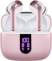 Trådlösa hörlurar med mikrofon och touch-kontroll Rosa