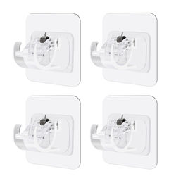 Stangholder 4-pak - Transparent 6 x 6 cm