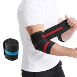 Albuestøtte 120 x 8 cm / albuebeskytter / justerbar albuebandage / støtte med velcro albue