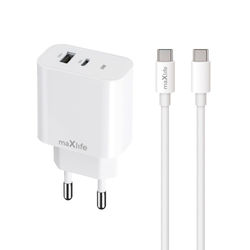 Hurtigoplader 20W USB-C til Iphone 15, 16, Samsung & Google + kabel