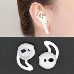 Silikon-earhooks för Apple AirPods - Vita