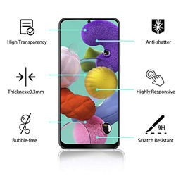 Galaxy A71 Skärmskydd 2.5D Ram 9H 0,3mm HD-Clear