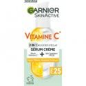 Garnier - Siero Crema 2 in 1 - Idratazione & Brillante - Arricchito con Vitamina C - Per pelli opache e stanche - 50 ml
