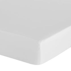 Eurofirany - Drap-Housse 180 x 200 cm - Drap Housse Basique en Coton avec élastique - Résistant - pour Matelas épais de 30 cm de Profondeur - Plusieurs Couleurs, Blanc