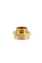 Bocal rosqueado redutor de latão GARDENA: peça de conexão de latão para redução de rosca, por exemplo, bombas, 33,3 mm (G 1") - AG / 42 mm (G 1 1/4") - IG (7266-20)