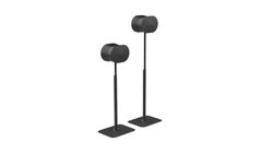 Flexson Essentials - Soportes de suelo ajustables para Sonos Era 300, paquete doble en negro