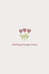 Minimalistic Blush Pink Flower Getting Things Done Classic Lined Notebook - 120 Lined Pages