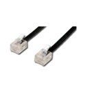 Microconnect 6P4C/RJ11, 3m 3m zwarte telefoonkabel (3m, RJ-11, RJ-11)