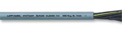 10 meter Lapp 1119105 Ölflex Classic 110 PVC besturingsleiding 5x0,75 mm² met groen-gele beschermgeleider 5G0,75mm² I kabelkabel 5-aderig