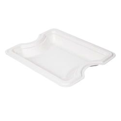 García de Pou 50 Unités - Plateau Intermédiaire pour Référence 253, 80 'Bionic' 21 x 16,5 x 2,7 cm Blanc Bagasse