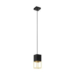 Eglo 97733 Iluminação suspensa Preto, Ouro GU10 5 W LED, iluminação de suspensão, preto, ouro, preto, ouro, aço, preto, interior, II