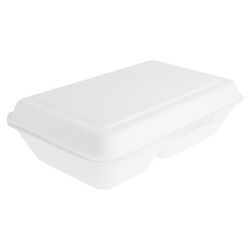 Contenitore "Bionic" 2 Scomparti 22,5X16,5X6,4 Cm Bianco Cellulosa - 50 Unità