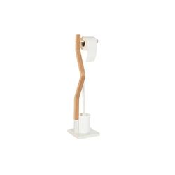 PORTARROLLOS ACERO MADERA 18,5X18,5X75 BLANCO