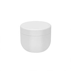 GLOREX 6 1603 100 Barattolo per crema vuoto per cosmetici casa, 10 ml, bianco, semplice parete, confezione da 2 pezzi